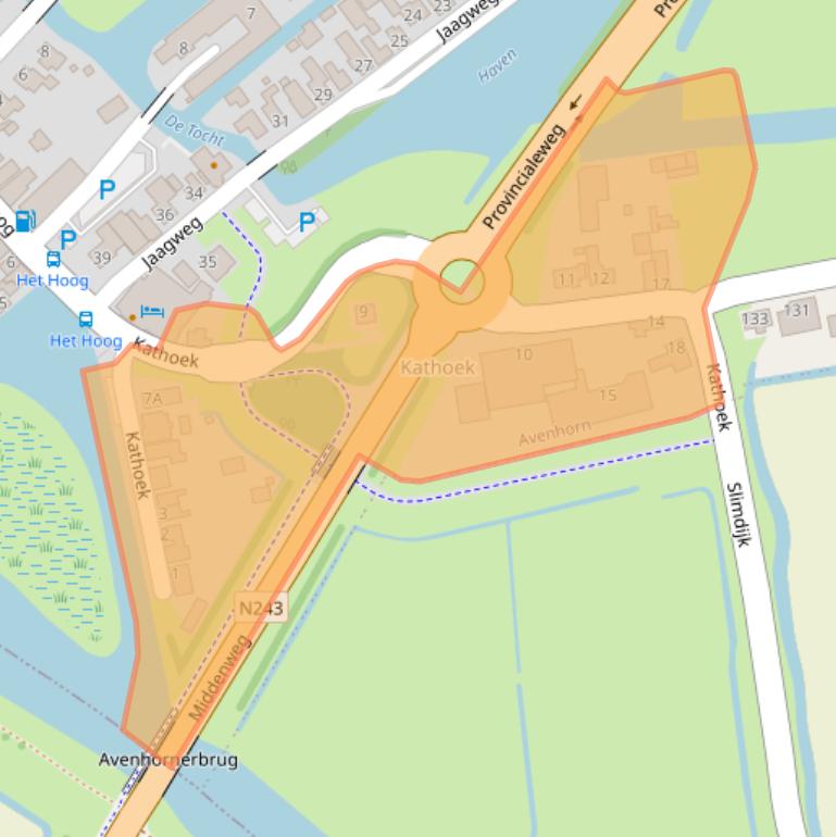 Kaart van postcodegebied 1633GB.