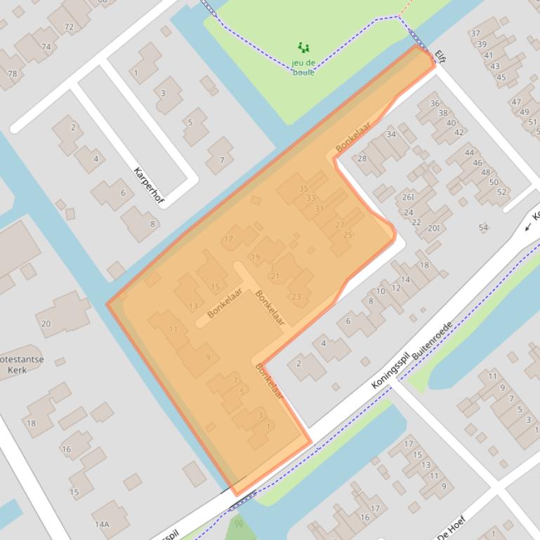 Kaart van postcodegebied 1633GN.