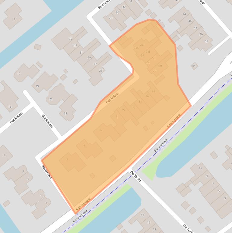 Kaart van postcodegebied 1633GR.