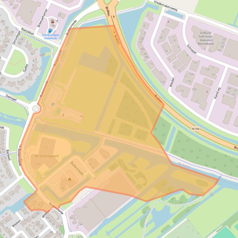 Kaart van postcodegebied 1633GZ.