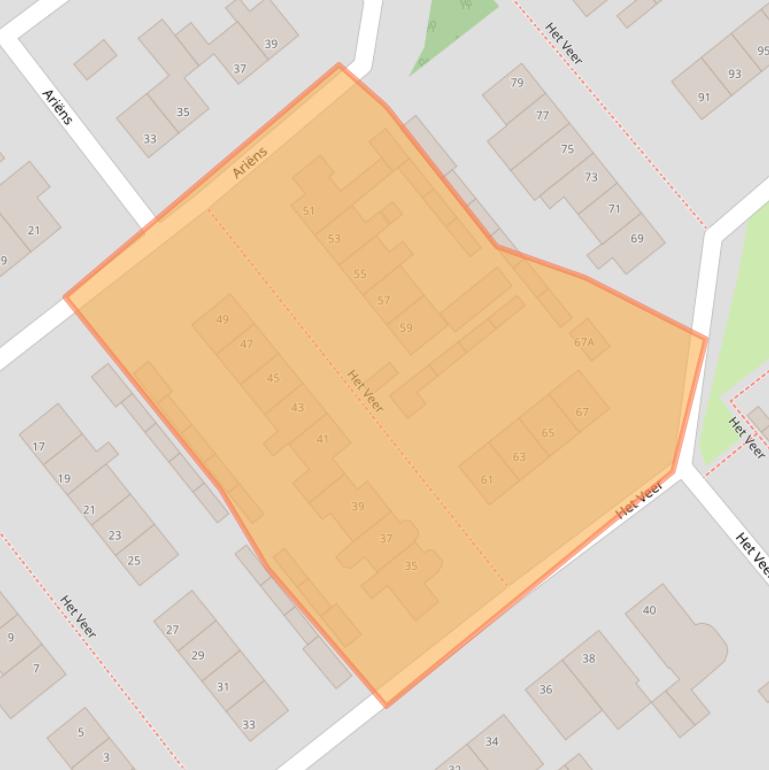 Kaart van postcodegebied 1633HB.