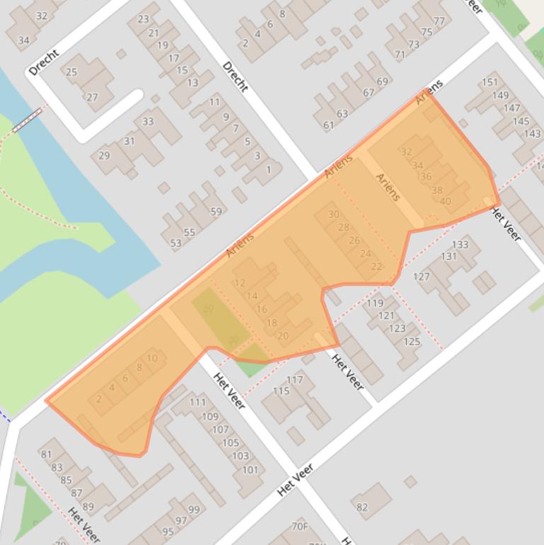 Kaart van postcodegebied 1633HJ.