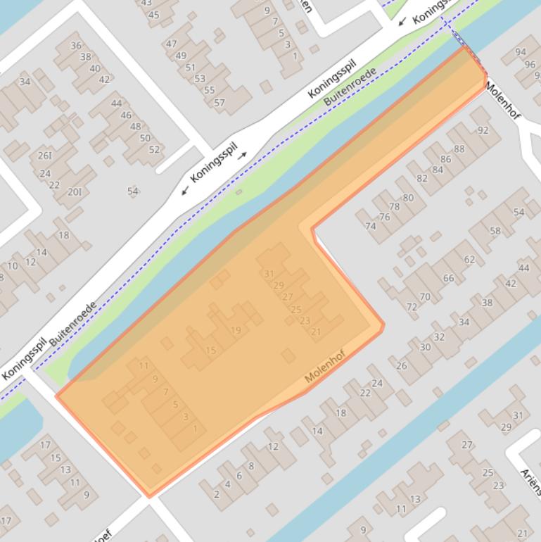 Kaart van postcodegebied 1633HN.