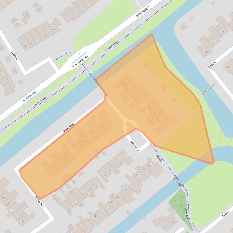 Kaart van postcodegebied 1633HV.