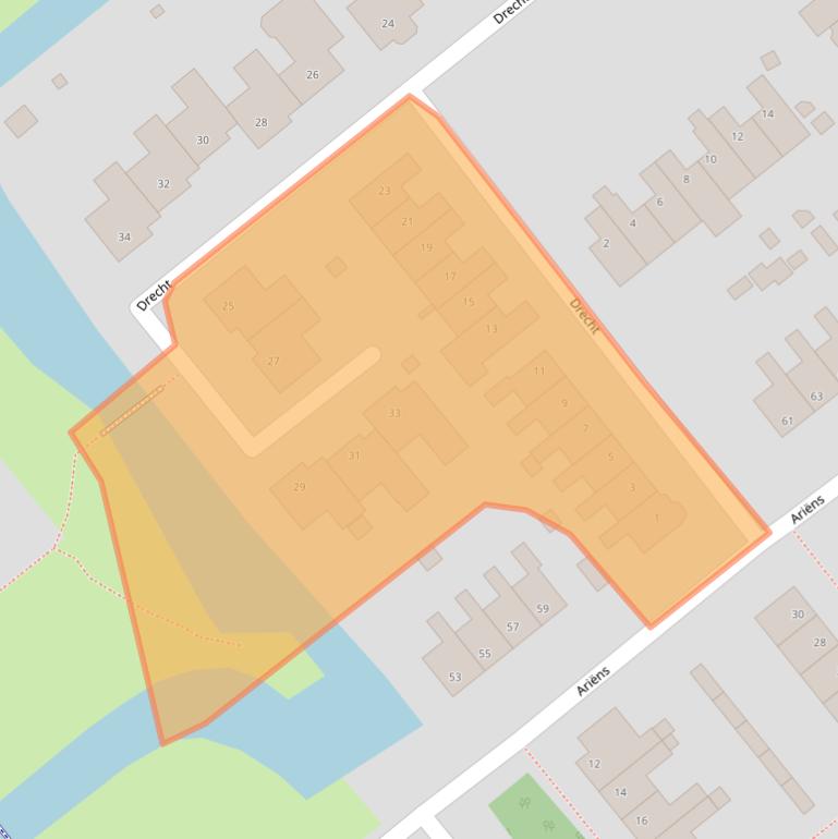 Kaart van postcodegebied 1633HZ.