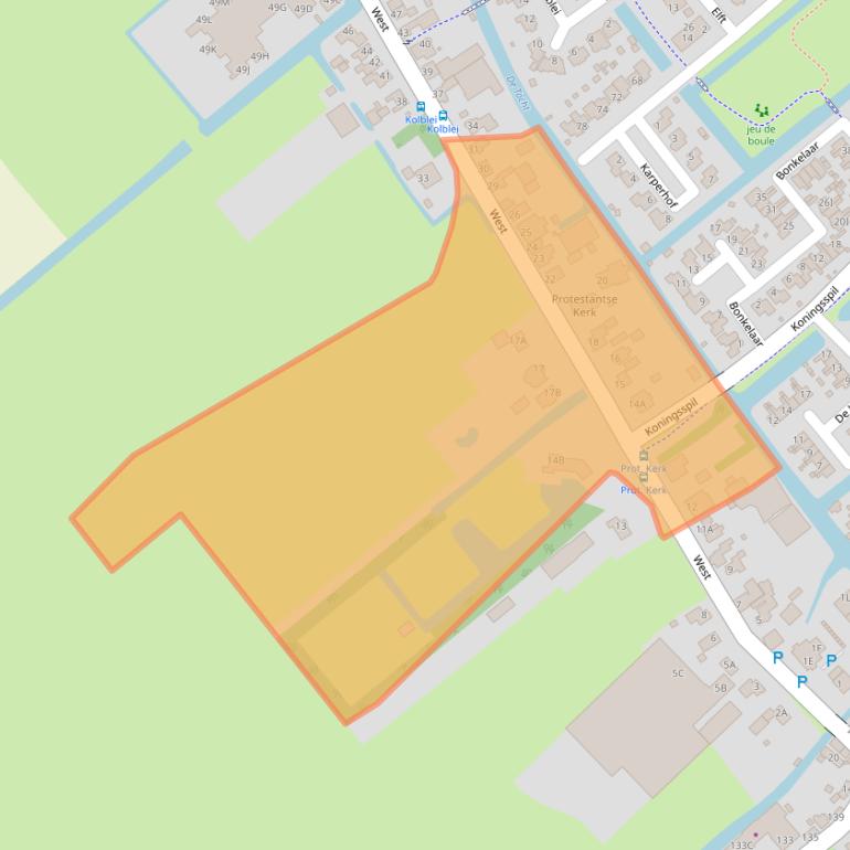 Kaart van postcodegebied 1633JB.