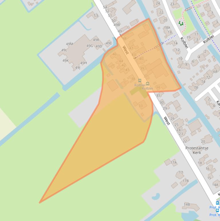 Kaart van postcodegebied 1633JC.