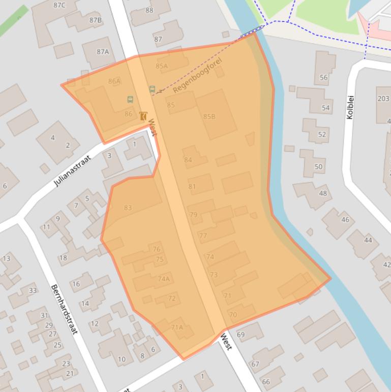 Kaart van postcodegebied 1633JE.