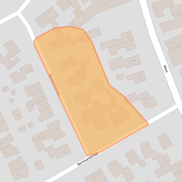 Kaart van postcodegebied 1633JJ.