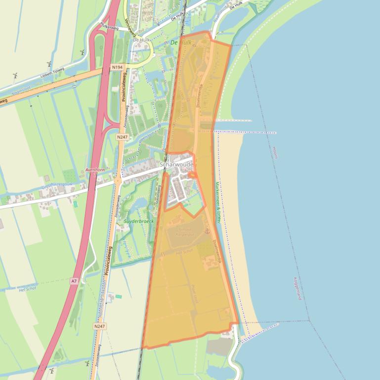 Kaart van postcodegebied 1634DM.