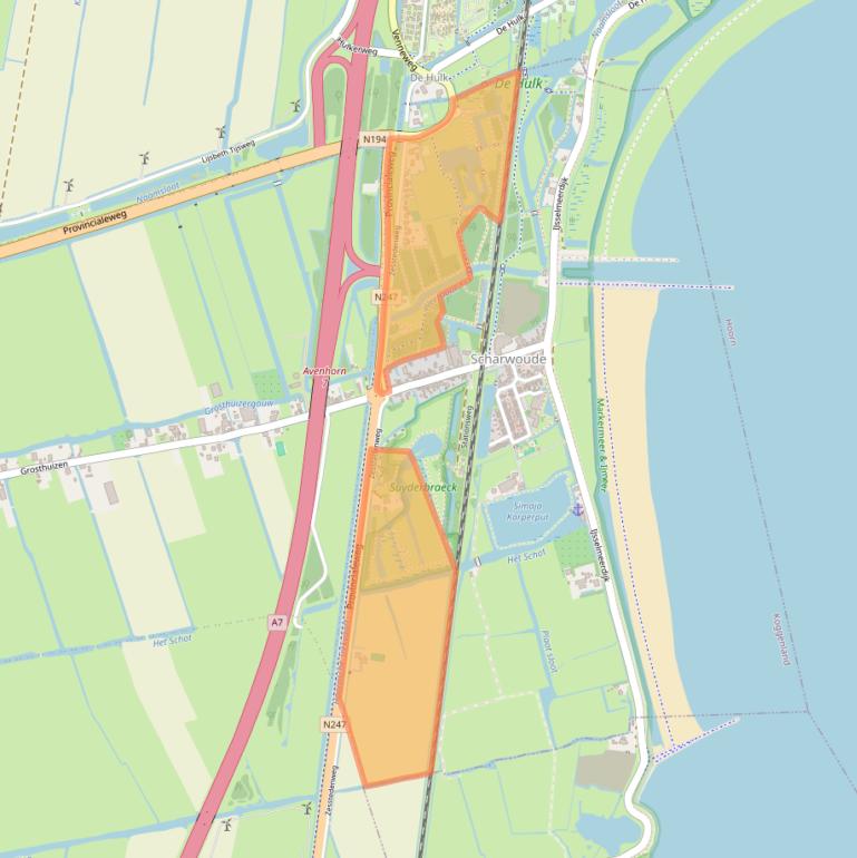 Kaart van postcodegebied 1634DN.