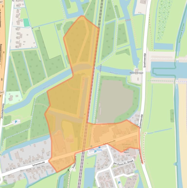 Kaart van postcodegebied 1634EA.