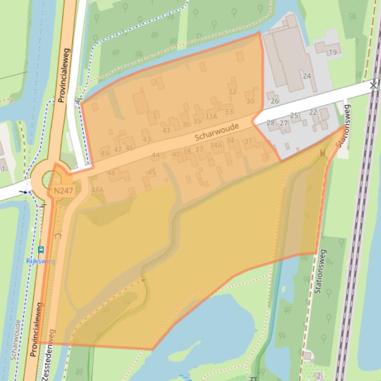 Kaart van postcodegebied 1634EB.