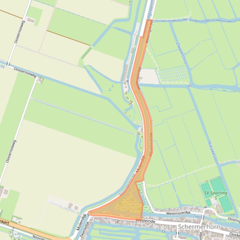 Kaart van postcodegebied 1636VD.