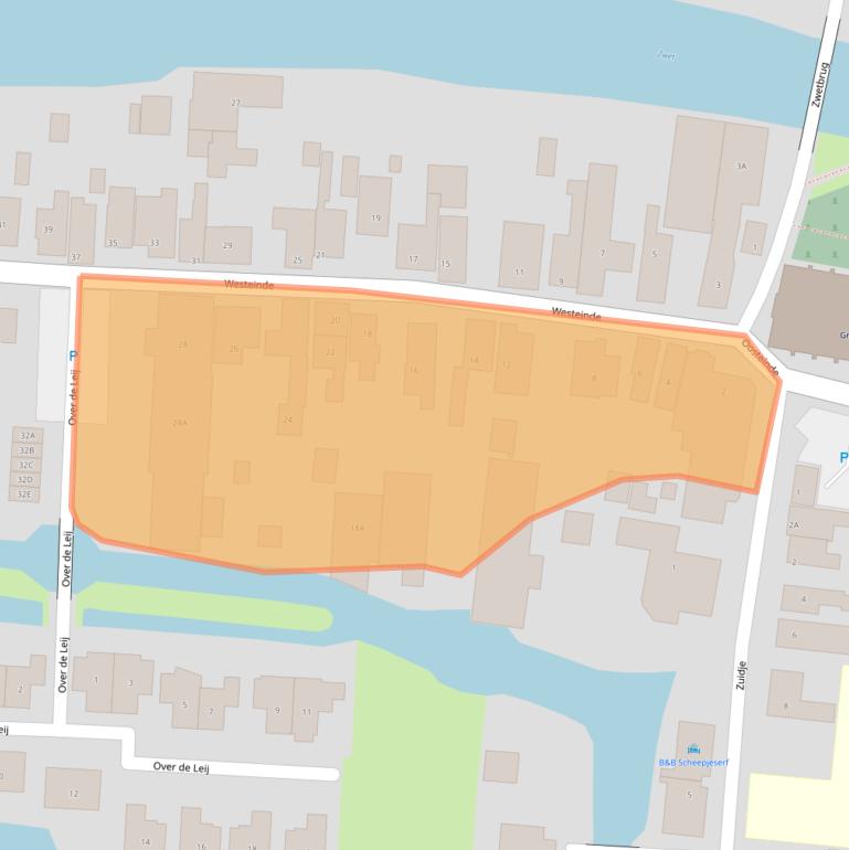 Kaart van postcodegebied 1636VE.