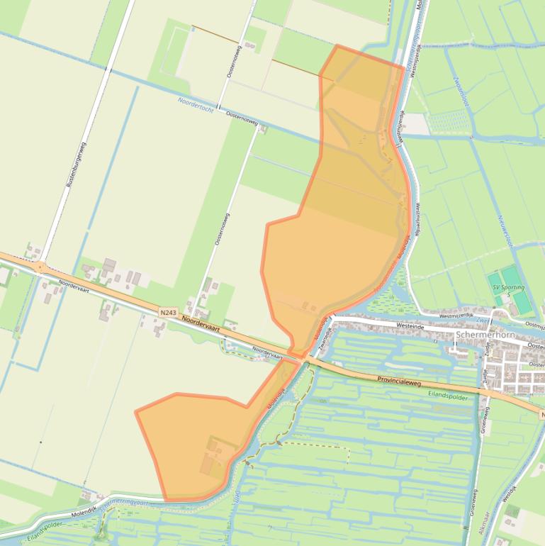 Kaart van postcodegebied 1636VK.