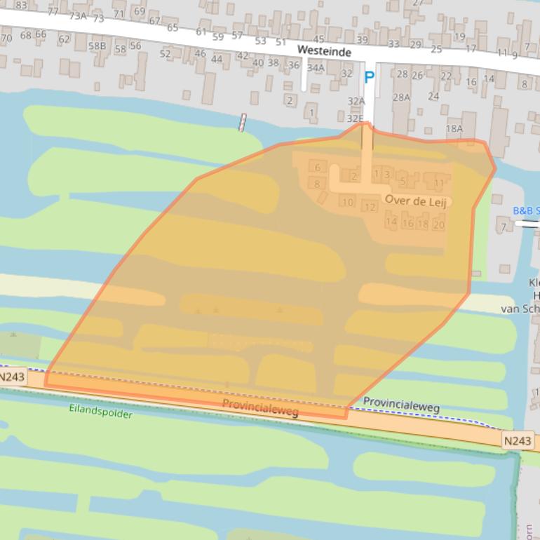 Kaart van postcodegebied 1636VM.