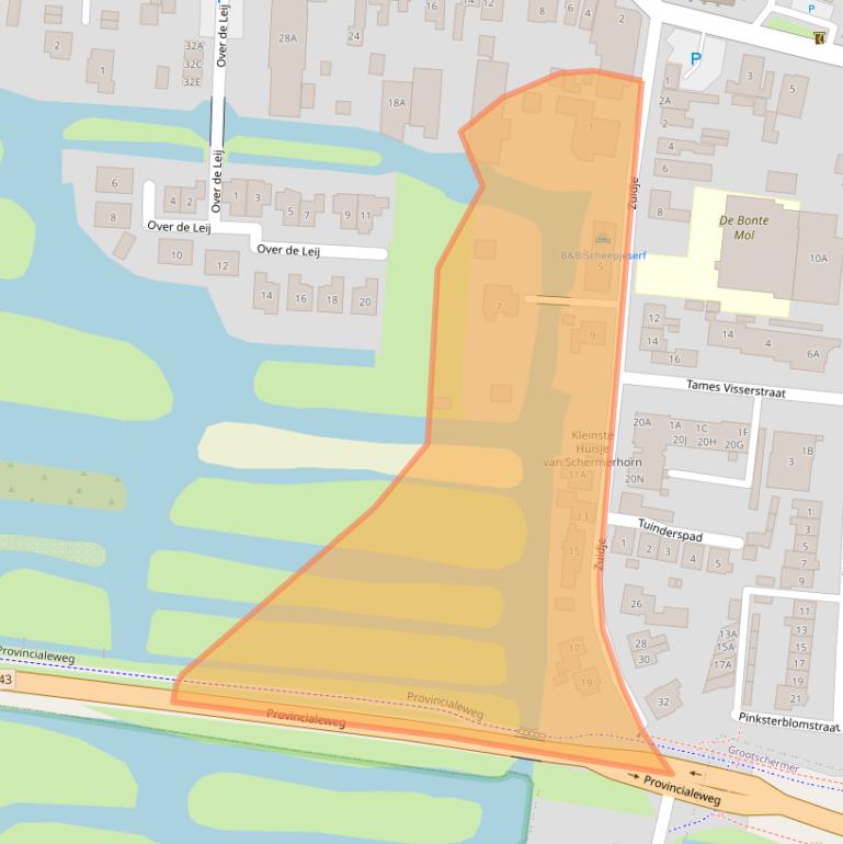 Kaart van postcodegebied 1636XB.