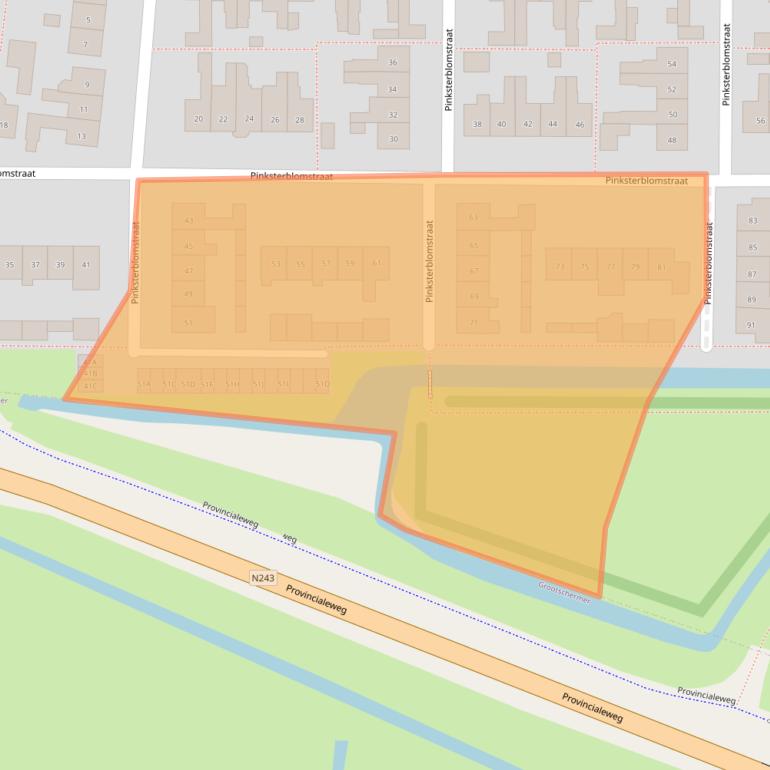 Kaart van postcodegebied 1636XL.