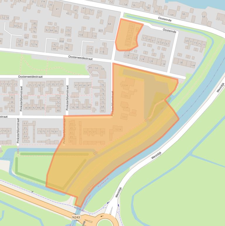 Kaart van postcodegebied 1636XM.