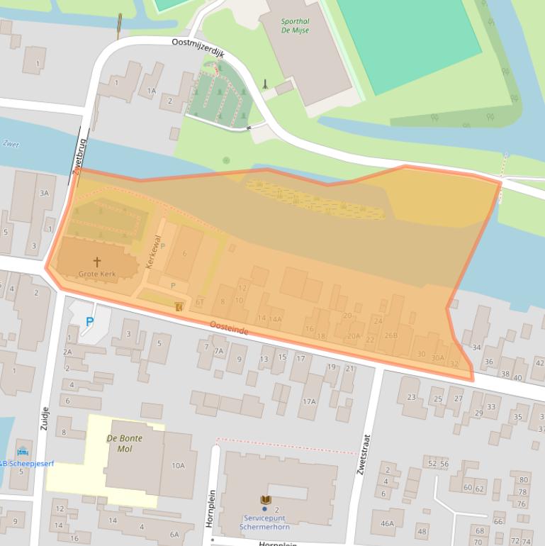 Kaart van postcodegebied 1636XV.