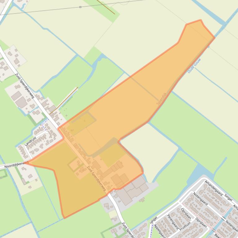 Kaart van postcodegebied 1641LC.