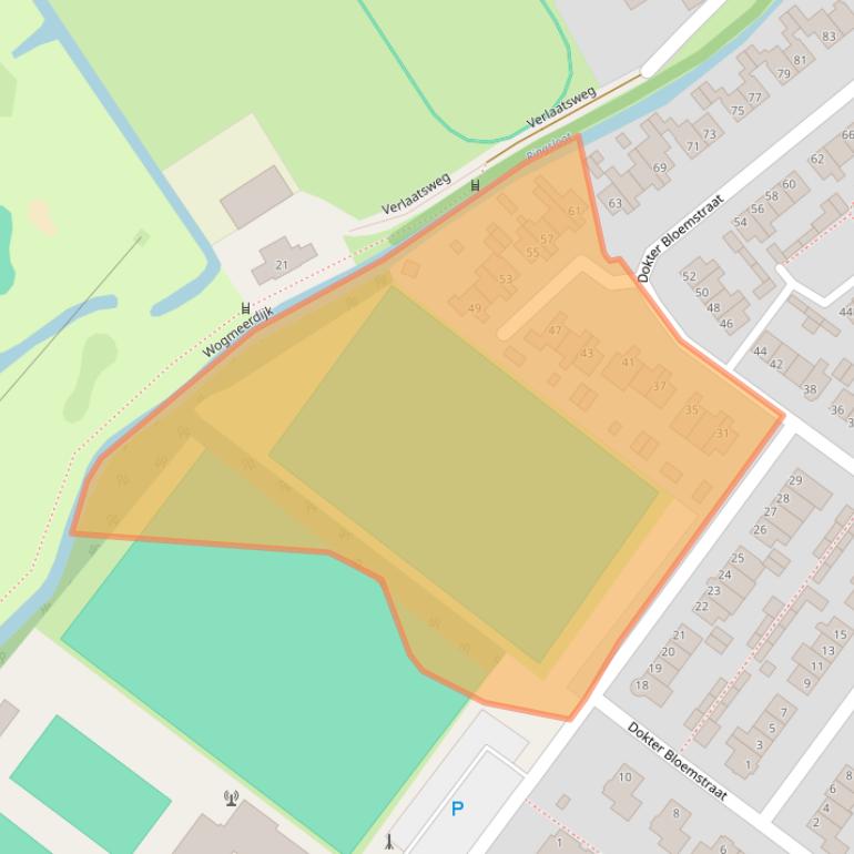 Kaart van postcodegebied 1641LM.