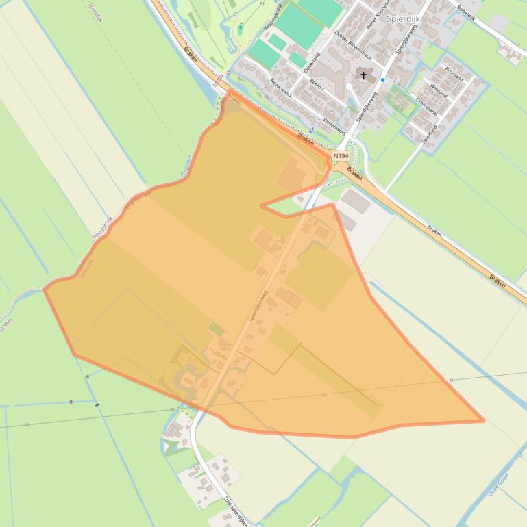 Kaart van postcodegebied 1641LV.