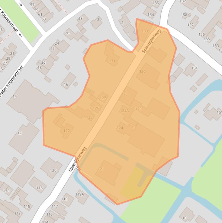 Kaart van postcodegebied 1641LX.