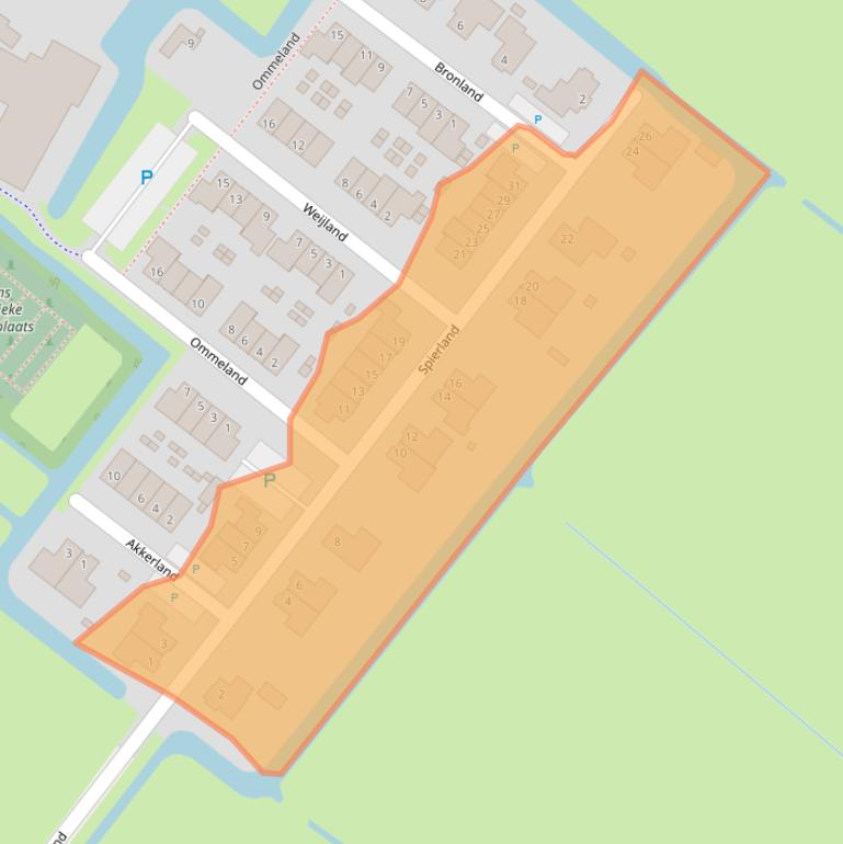 Kaart van postcodegebied 1641ME.