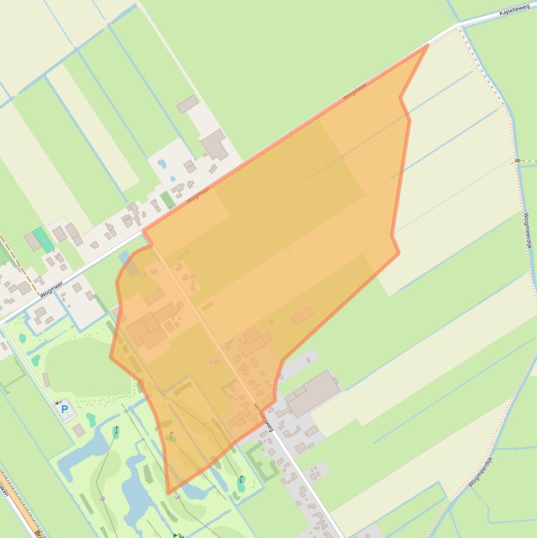 Kaart van postcodegebied 1643LZ.