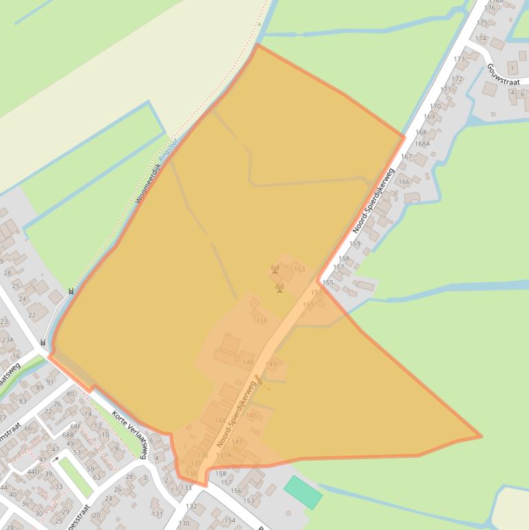 Kaart van postcodegebied 1643NK.