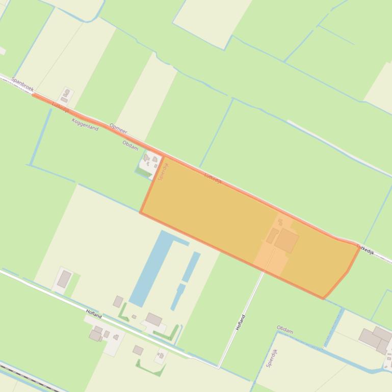 Kaart van postcodegebied 1643NR.