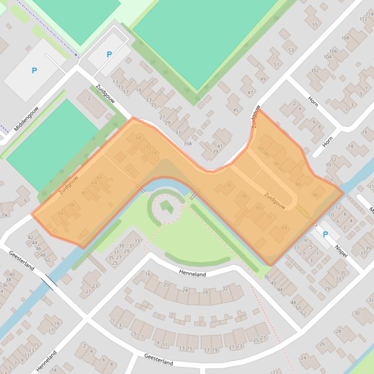 Kaart van postcodegebied 1645PD.