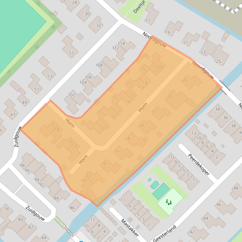 Kaart van postcodegebied 1645PG.