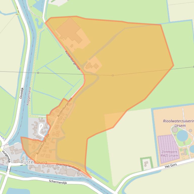 Kaart van postcodegebied 1645RB.