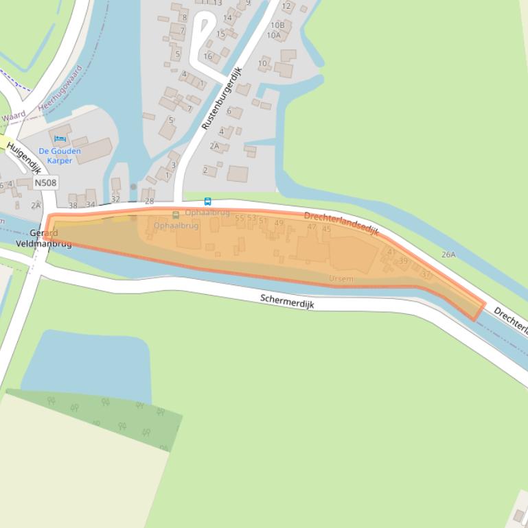 Kaart van postcodegebied 1645RG.