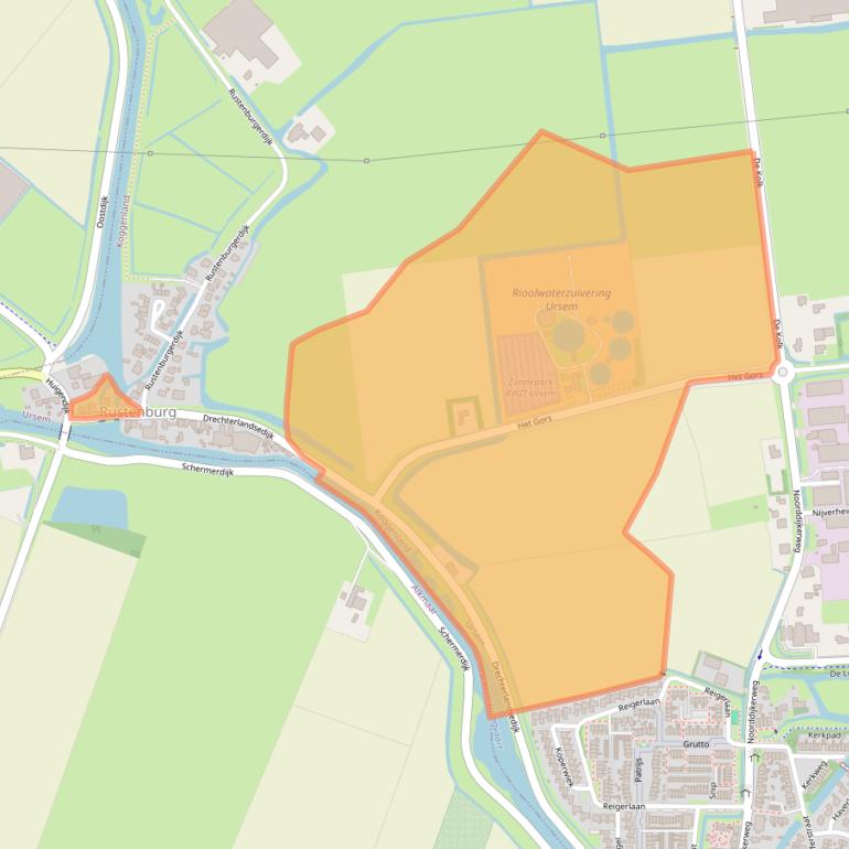 Kaart van postcodegebied 1645RJ.