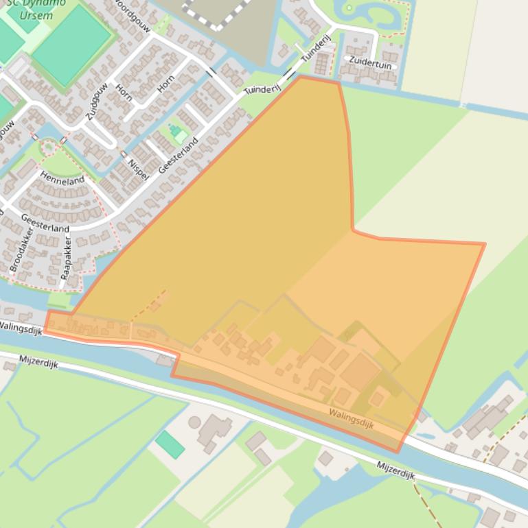 Kaart van postcodegebied 1645RL.