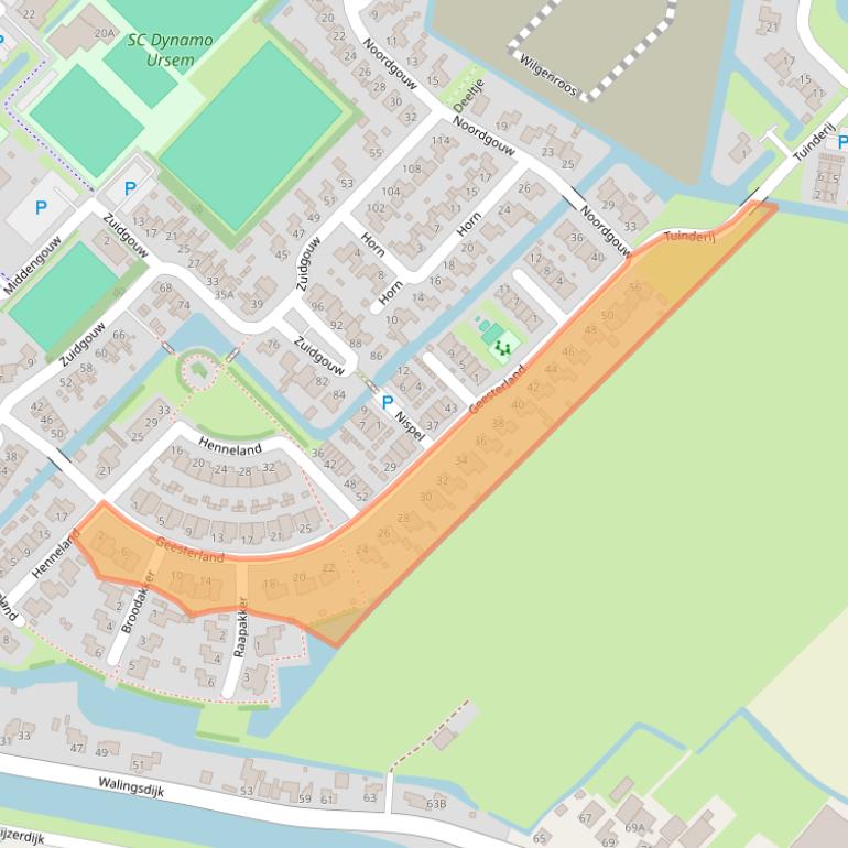 Kaart van postcodegebied 1645RS.