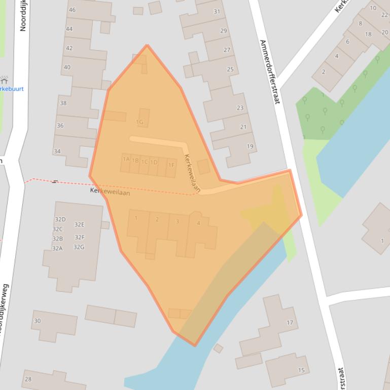 Kaart van postcodegebied 1645SL.