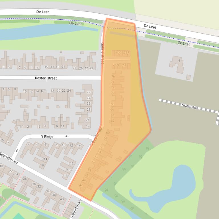 Kaart van postcodegebied 1645ST.