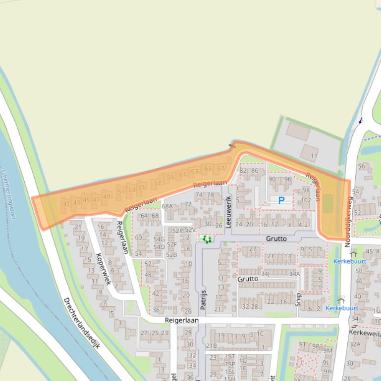 Kaart van postcodegebied 1645TB.