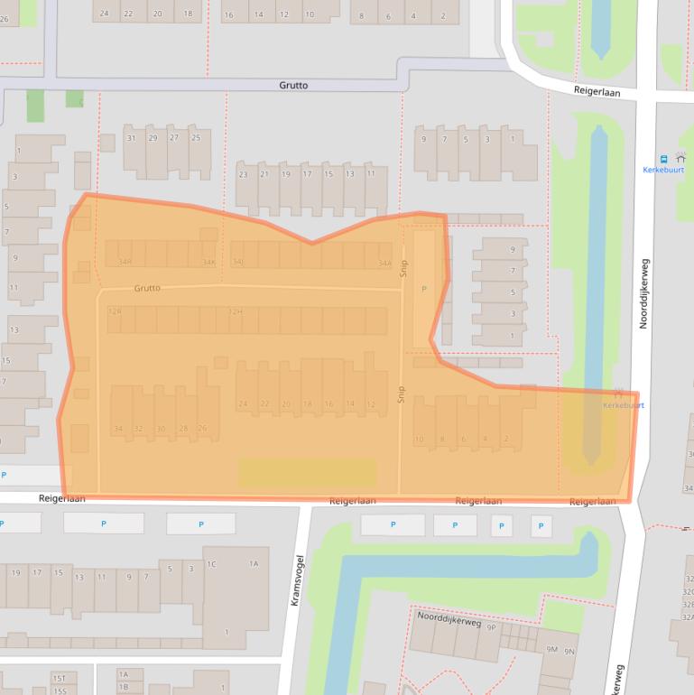 Kaart van postcodegebied 1645TC.