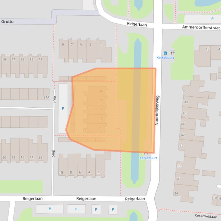 Kaart van postcodegebied 1645TG.