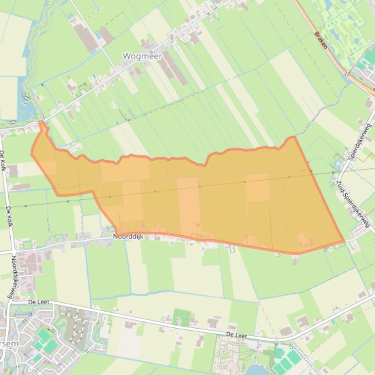 Kaart van postcodegebied 1645VD.