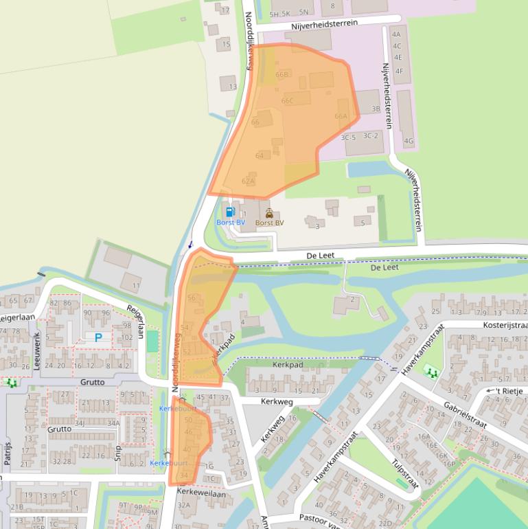 Kaart van postcodegebied 1645VG.