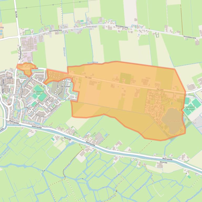 Kaart van postcodegebied 1645VK.