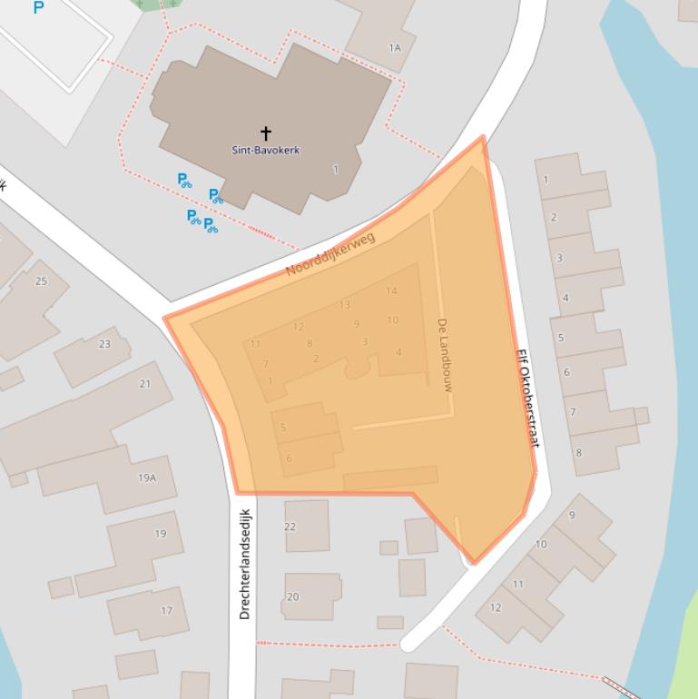 Kaart van postcodegebied 1645VR.