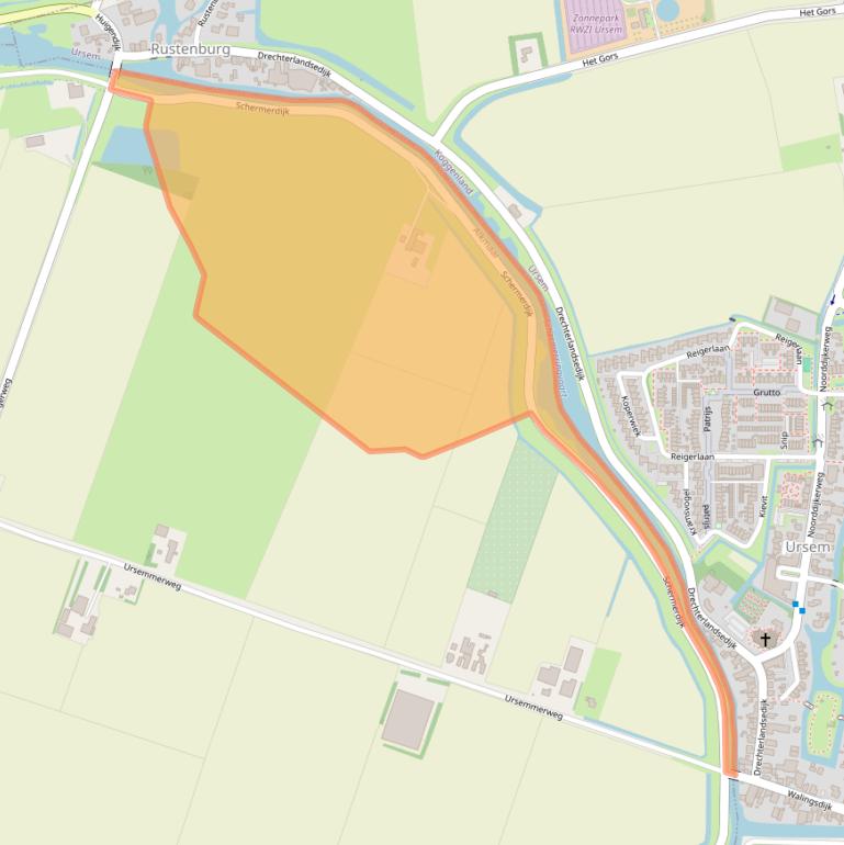 Kaart van postcodegebied 1646WP.